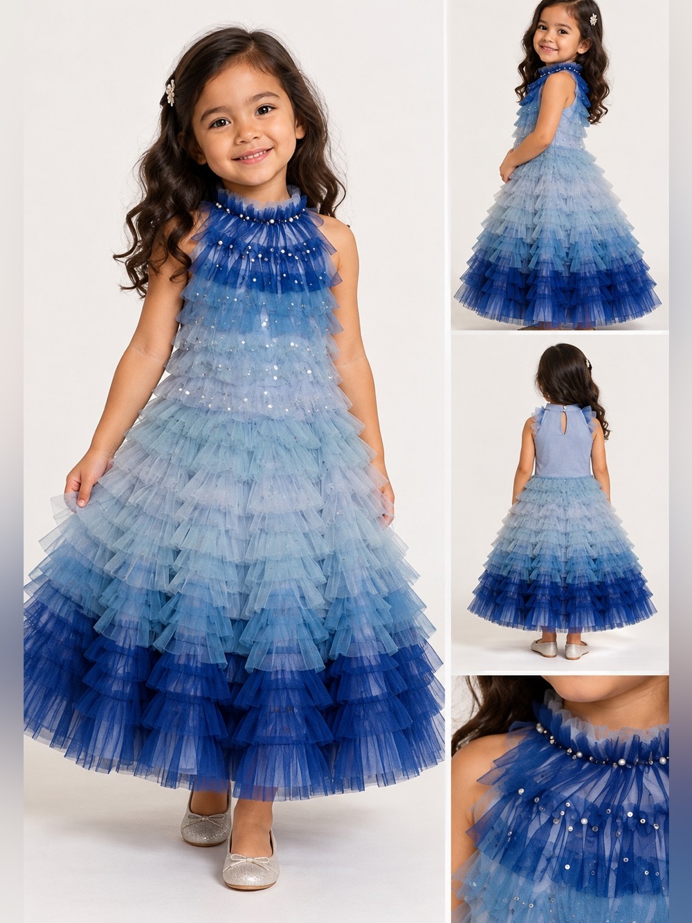 Tutu Du Monde Blue Ombre girl Formal Dress 3T/4T